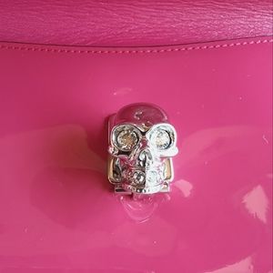 Alexander McQueen Patent Leather Fuschia (Barbie,Pink) Wallet Fashionphile Auth.